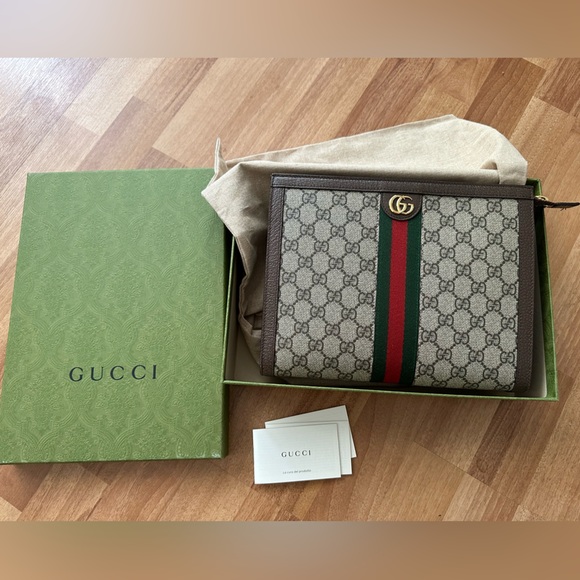 Gucci Ophidia Pouch in GG Supreme Canvas - Picture 2 of 15